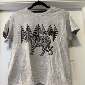 Def Leppard Gray Graphic T-Shirt